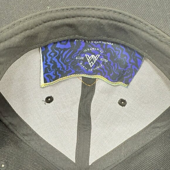 Findlay Snapback Baseball Hat Men Cap Lace Tied Link String Logo Emblem Black - Picture 7 of 12